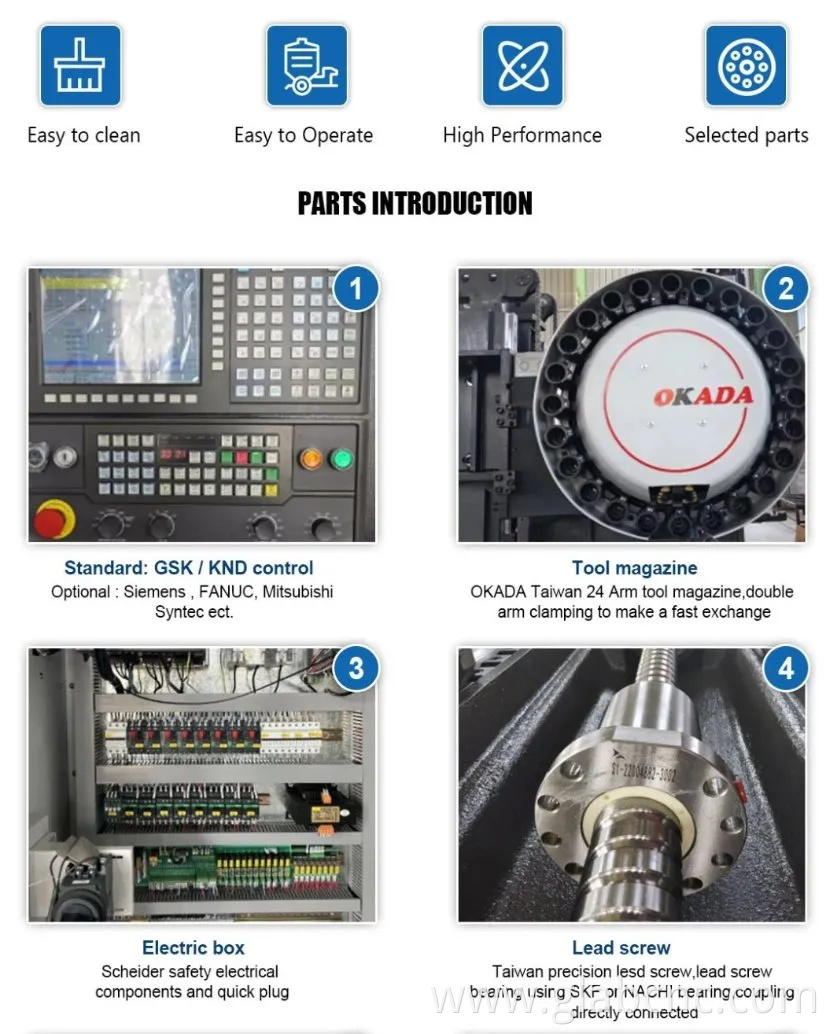 Vmc650 Vmc850 Vmc855 CNC Vertical Machining Center Small Horizontal Mini Used CNC Milling Machine Vmc